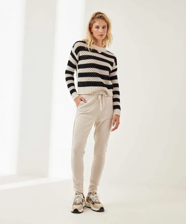 Openwork Sweater Stripe Wool Mix*Marc Cain Sports Best