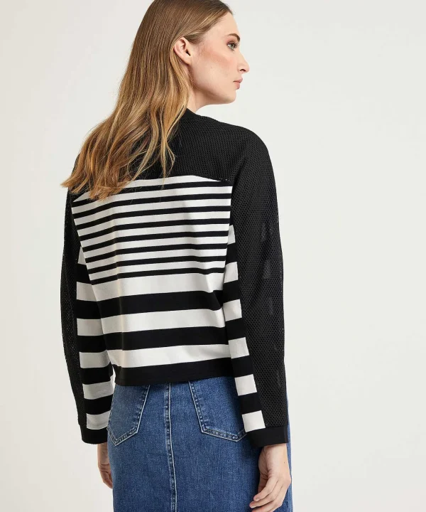 Oversized Cardigan Stripes*Marc Cain Sports Discount