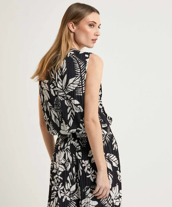Pleated Top Floral Print*Marc Cain Sports Outlet