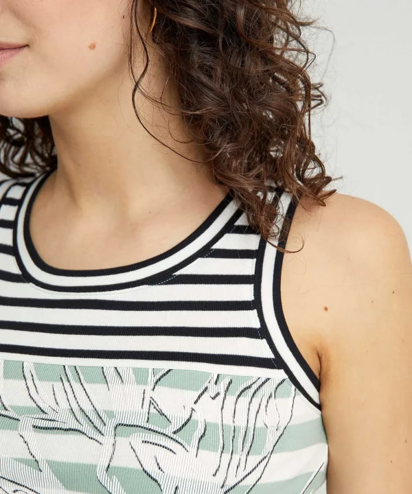 Singlet Stripe And Print*Marc Cain Sports Fashion