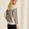 Sweater Stripe Batwing Sleeve Wool Mix*Marc Cain Sports Best