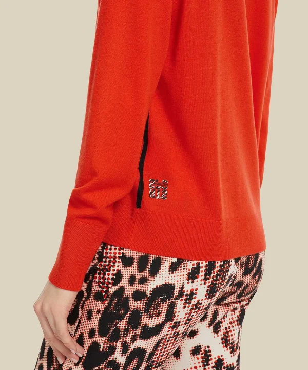 Sweater Contrast Piping Wool Mix*Marc Cain Sports Sale