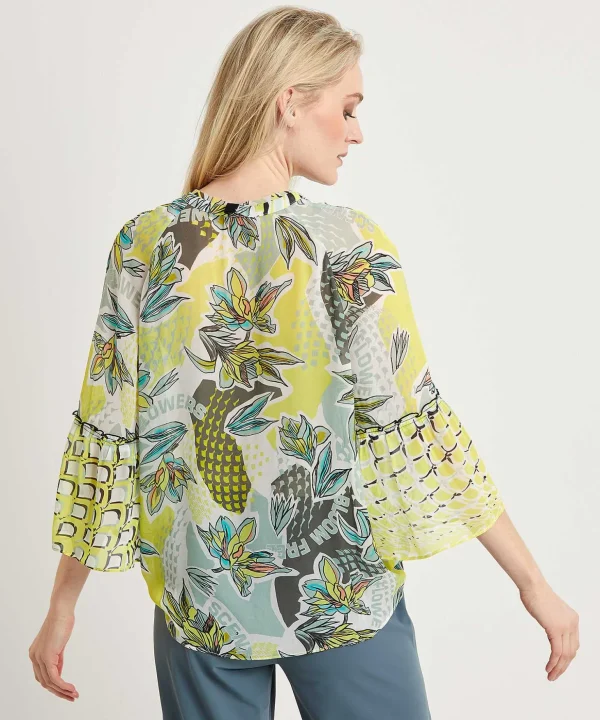 Transparent Blouse Floral Print*Marc Cain Sports Best