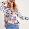 Tunic Blouse Photo Print*Marc Cain Sports Cheap