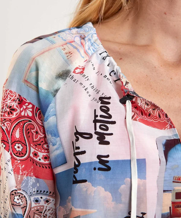 Tunic Blouse Photo Print*Marc Cain Sports Cheap