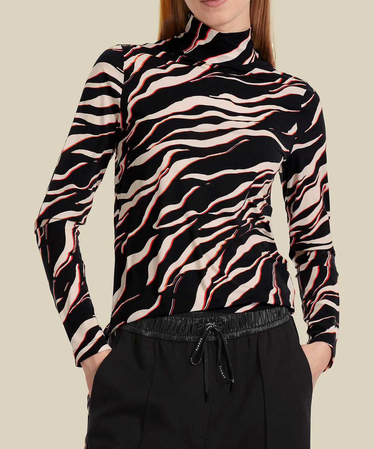 marc_cain_sports_turtlene_1.webp Turtleneck Zebra Print Panty-Feel*Marc Cain Sports Flash Sale