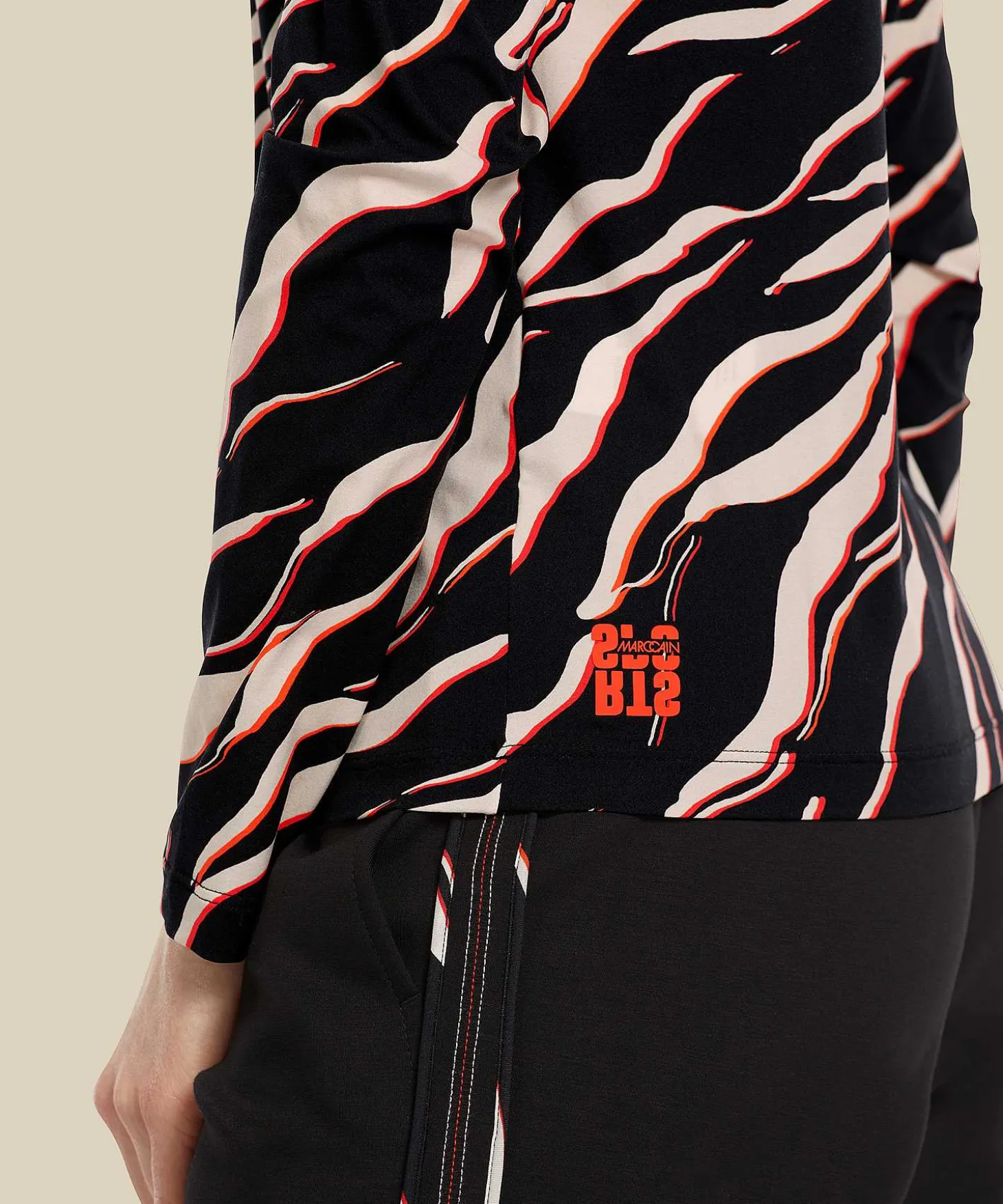 marc_cain_sports_turtlene_2.webp Turtleneck Zebra Print Panty-Feel*Marc Cain Sports Flash Sale