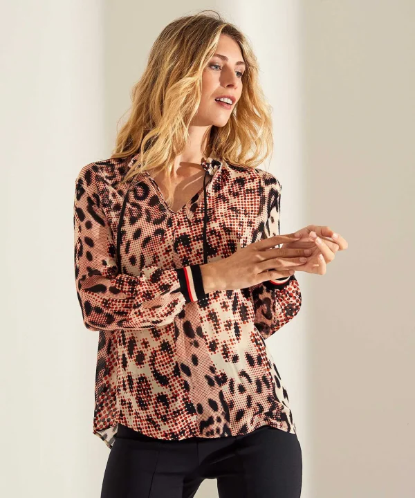 Voile Blouse Panther Print*Marc Cain Sports Store