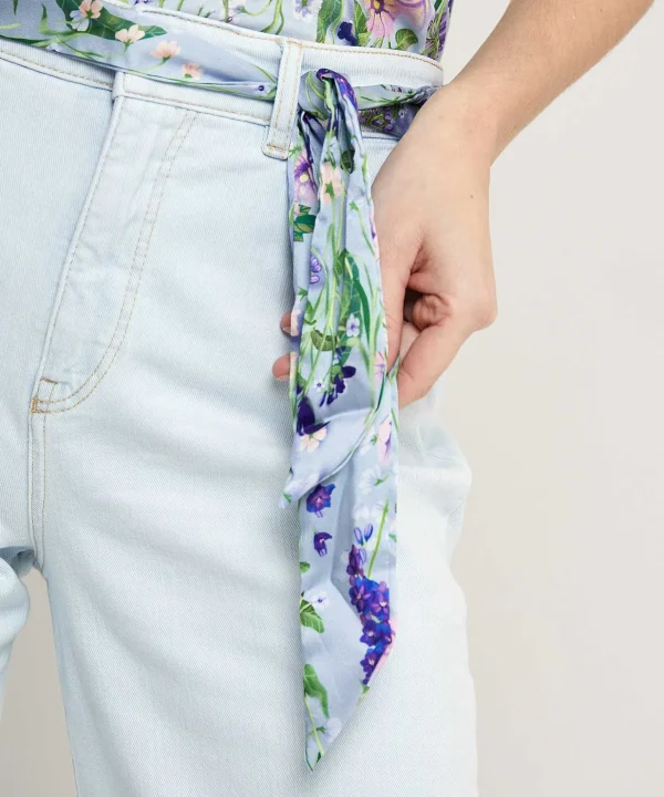 Marc Cain Wide Leg Jeans With Scarf Warri*Marc Cain Collections Hot