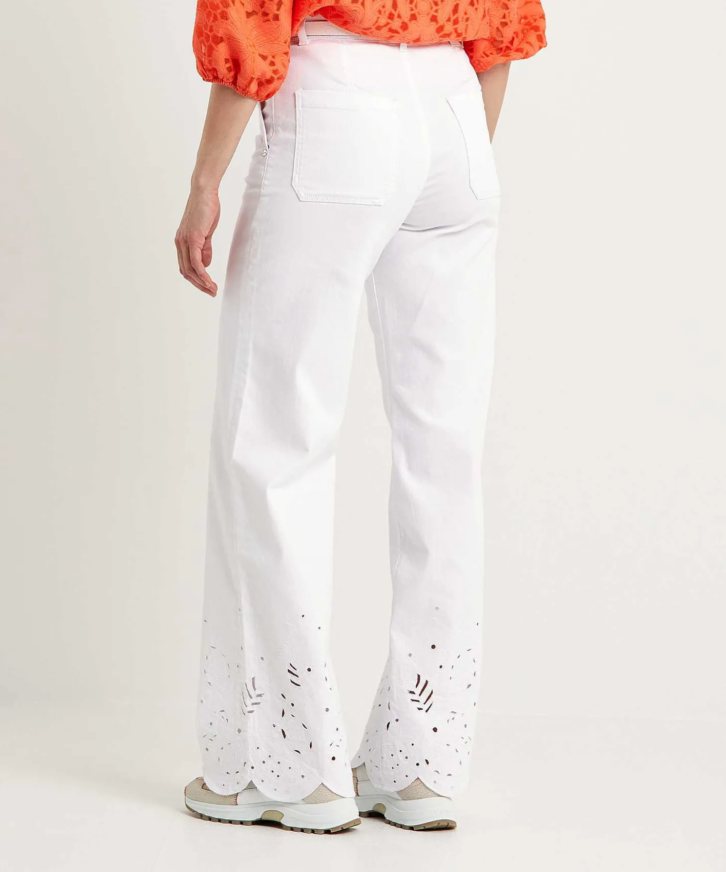 marc_cain_wide_leg_pants__2.webp Marc Cain Wide Leg Pants With Broderie Warri*Marc Cain Collections Best