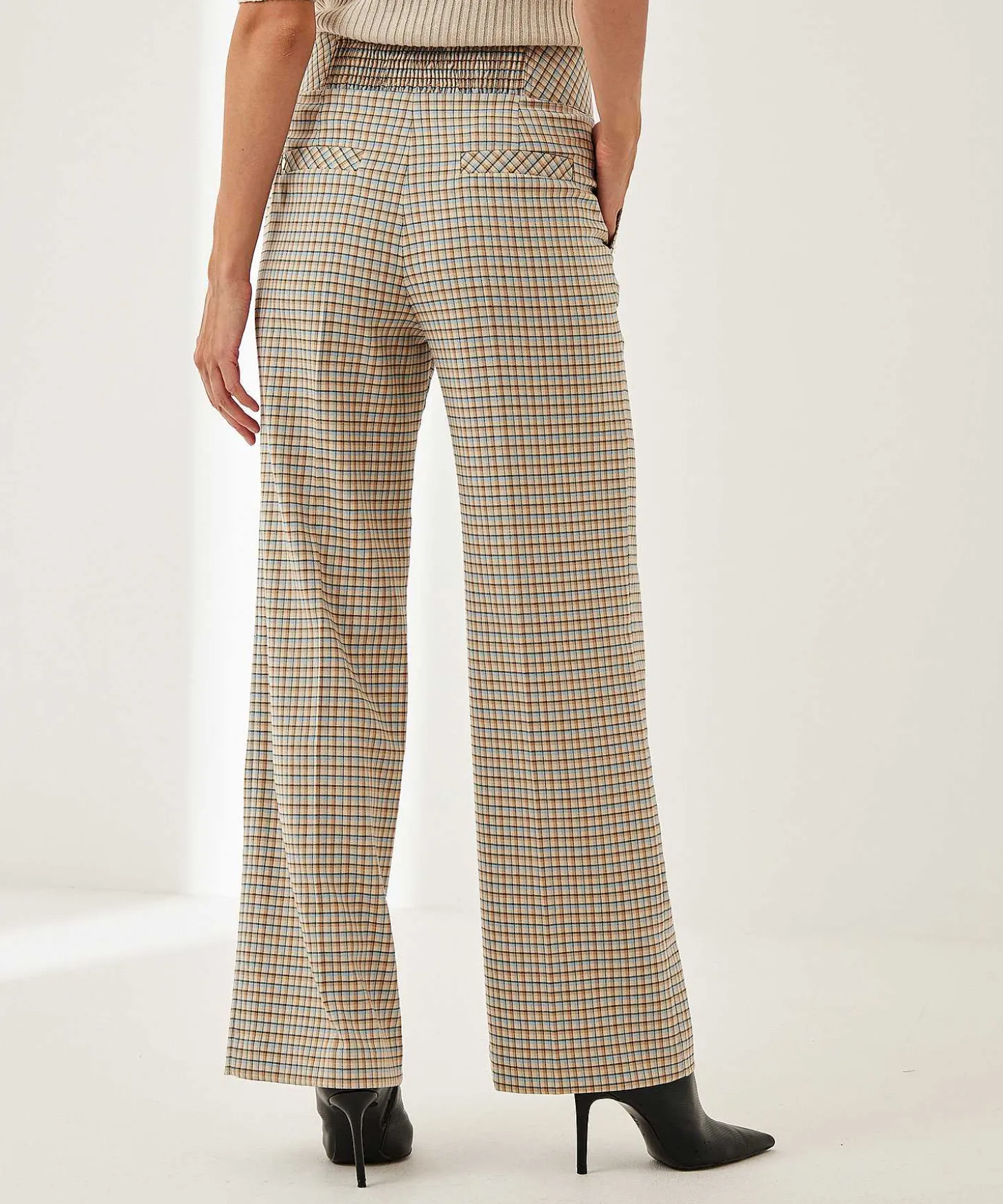 marc_cain_wide_leg_trouse_0-1.webp Marc Cain Wide Leg Trousers Check Pattern Waxhaw*Marc Cain Collections New