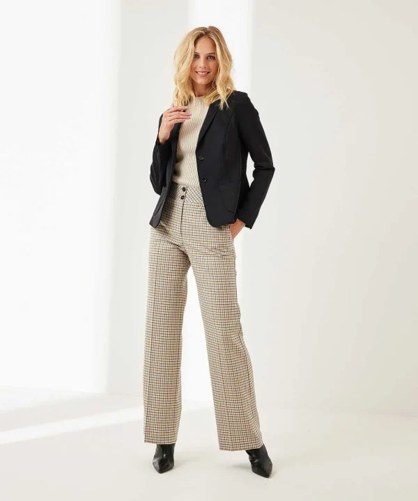 Marc Cain Wide Leg Trousers Check Pattern Waxhaw*Marc Cain Collections New