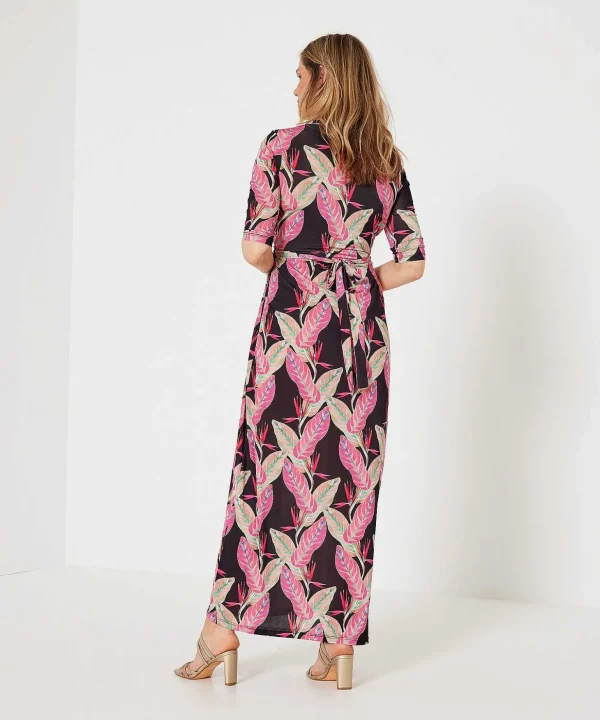 Slinky Maxi Dress Leaves*Marivie Best