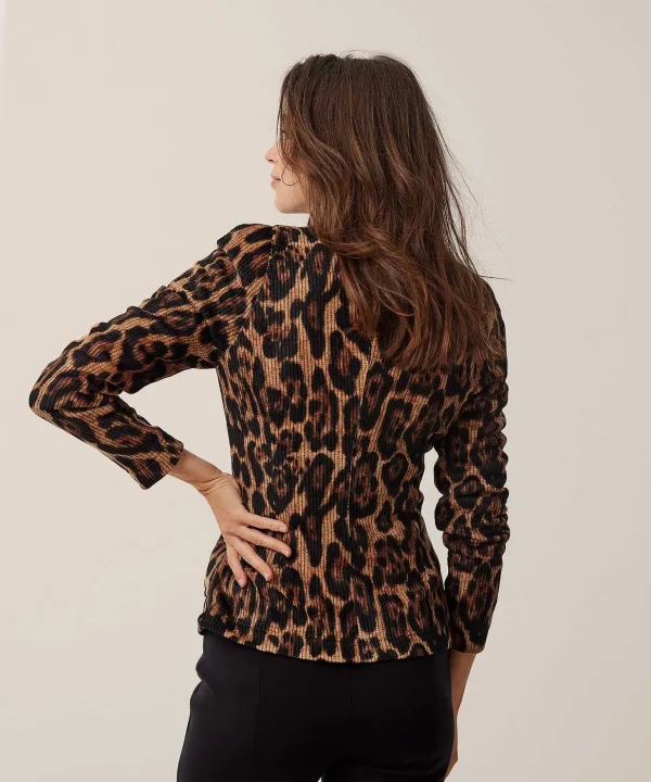 Chenille Blazer Leopard Print*ML Collections Outlet