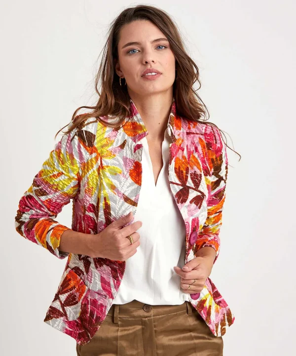 Structured Blazer Leaf Print*ML Collections Best Sale