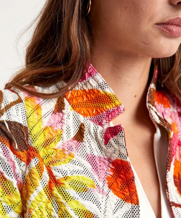 Structured Blazer Leaf Print*ML Collections Best Sale