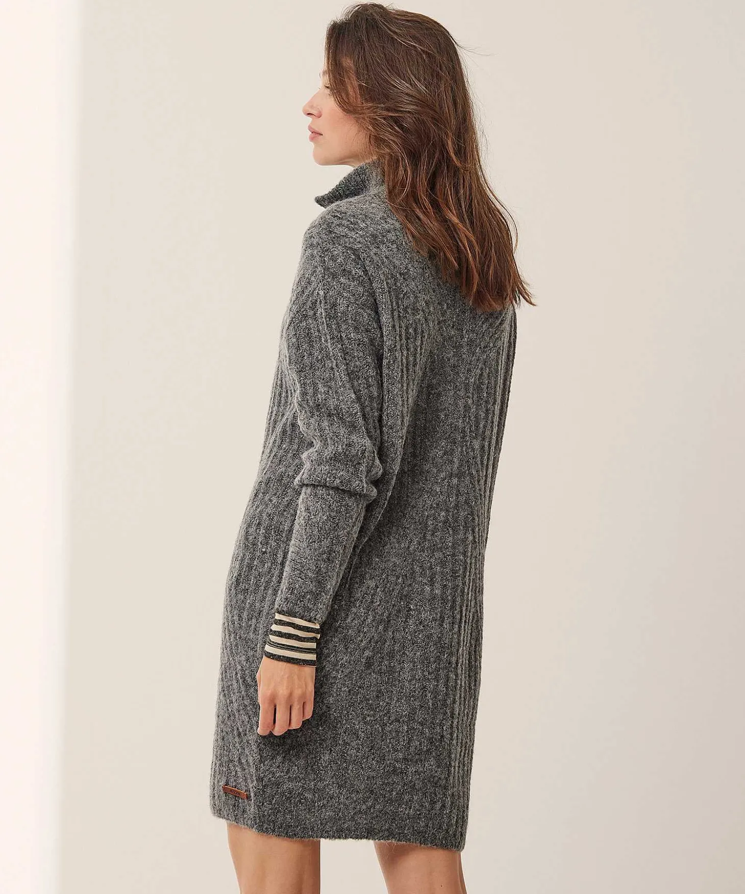 moscow_knitted_dress_with_3.webp Knitted Dress With Skipper Collar Kamila*Moscow Cheap