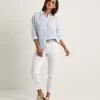 Linen Blouse Stripes Buttons*Moscow New