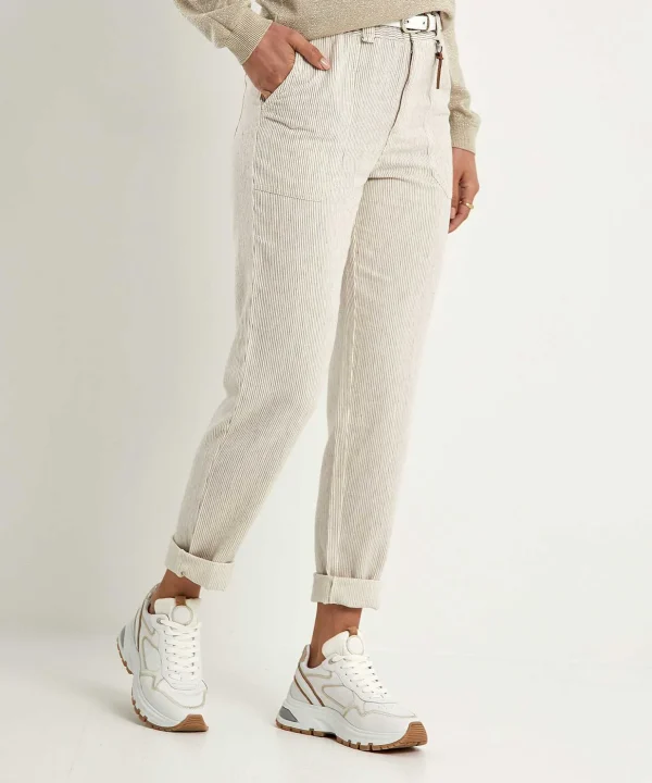 Paperbag Trousers With Stripes Margarita*Moscow Shop