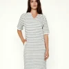 Sweat Dress V-Neck Stripes Wild*Moscow Cheap