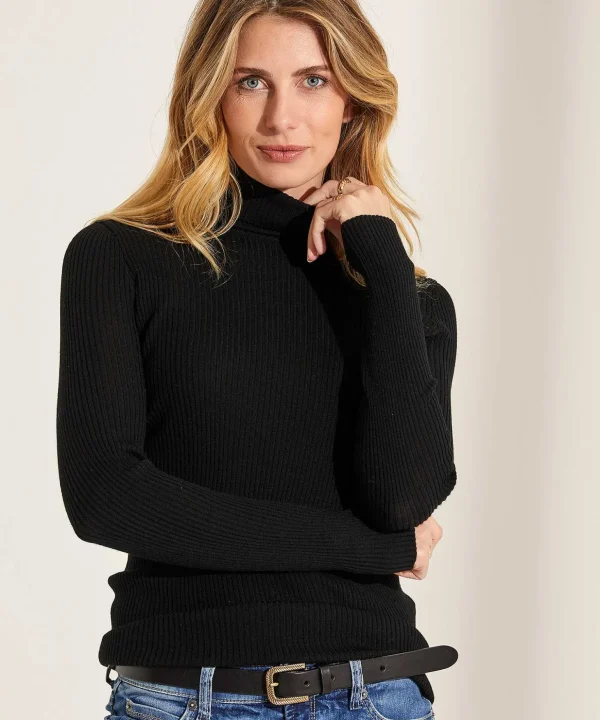 Rib Knit Turtleneck*No Man's Land Discount
