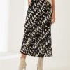 Skirt Viscose Crepe Sweep Print*No Man's Land Sale