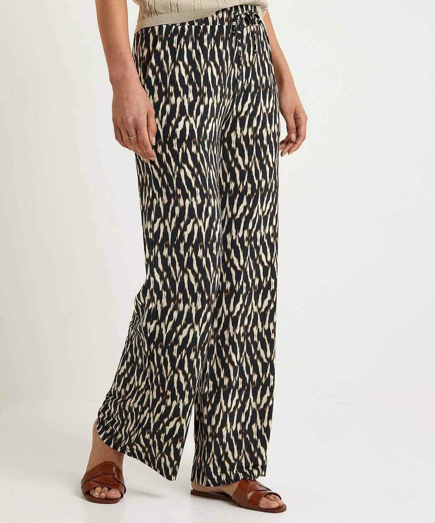 no_mans_land_slinky_palaz_0-3.webp Slinky Palazzo Pants Blurry Print*No Man's Land Hot