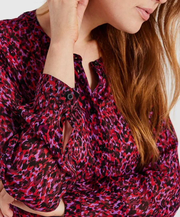 Blouse Crepe Voile Animal Print*OUI Hot