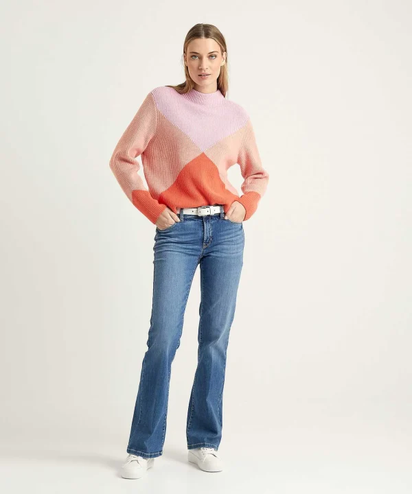Colorblock Sweater Diagonal*OUI Discount
