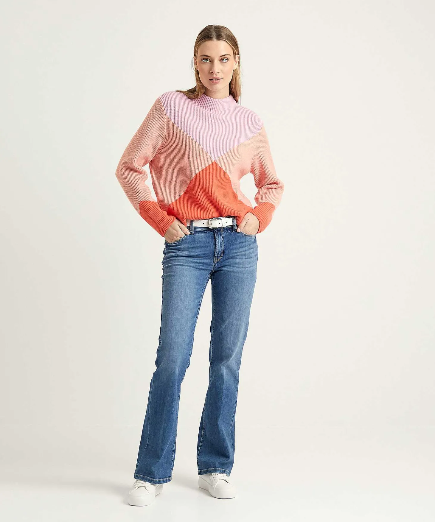 oui_colorblock_sweater_di_2.webp Colorblock Sweater Diagonal*OUI Discount