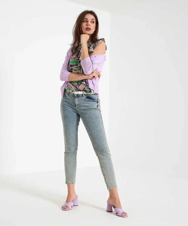 Cropped Jeans Skinny Splits*OUI Store