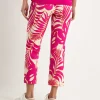Cropped Pants Leaf Print*OUI Hot