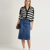 Denim Skirt With Split*OUI Fashion