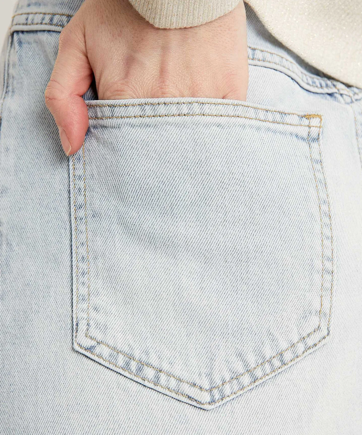 oui_denim_skirt_with_spli_2.webp Denim Skirt With Split*OUI Outlet