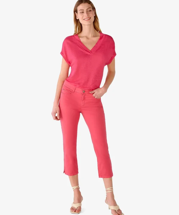 Linen Shirt V-Neck*OUI Hot