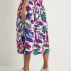 Poplin Pleated Skirt Big Flower*OUI Cheap