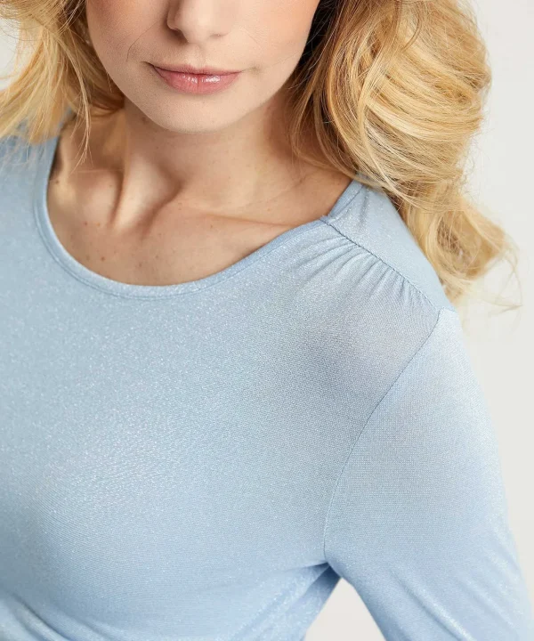 Shirt With Shoulder Pleat Lurex*OUI Fashion