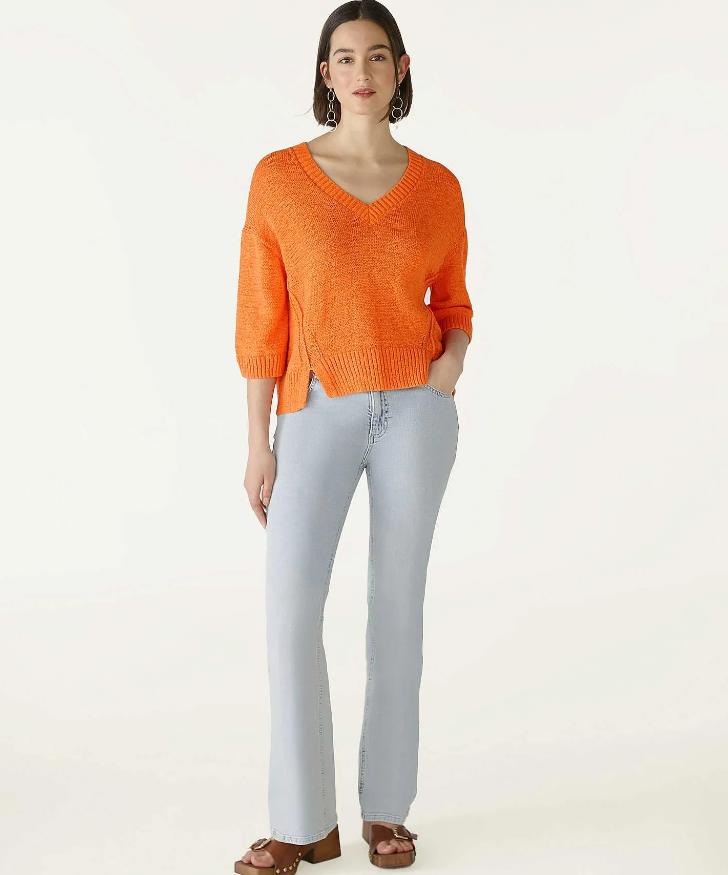 oui_short_ribbon_yarn_swe_1.webp Short Ribbon Yarn Sweater*OUI Hot