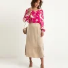 Silky Blouse Leaf Print*OUI Best