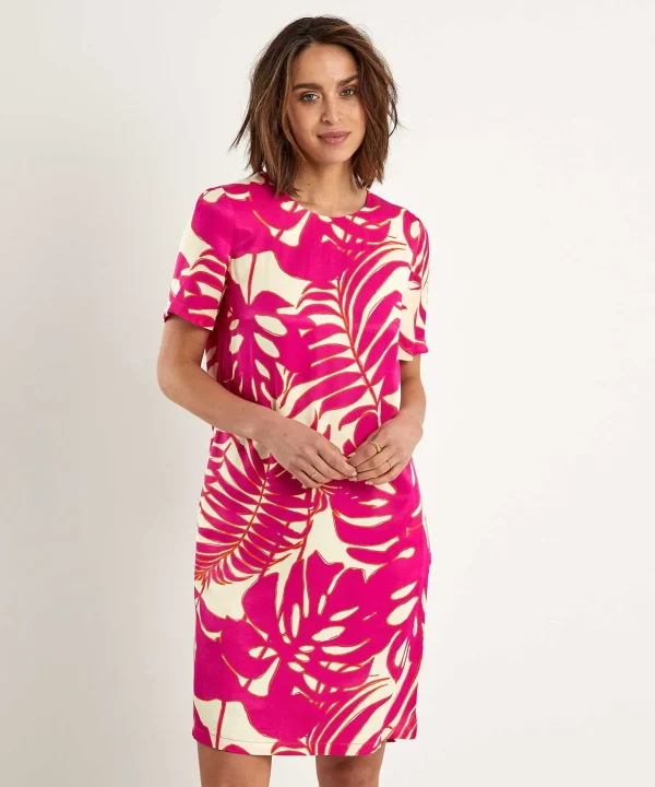Silky Dress Leaf Print*OUI Best