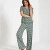 Slinky Wide Leg Pants Retro Print*OUI Best