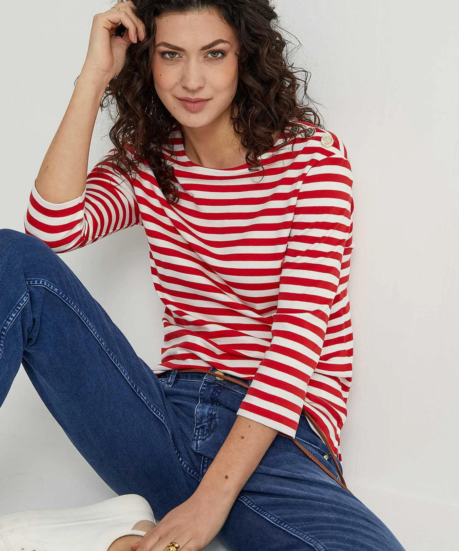 oui_striped_shirt_decorat_1.webp Striped Shirt Decorative Buttons*OUI Outlet