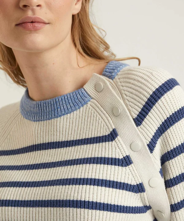 Sweater Stripe Buttons*OUI Discount