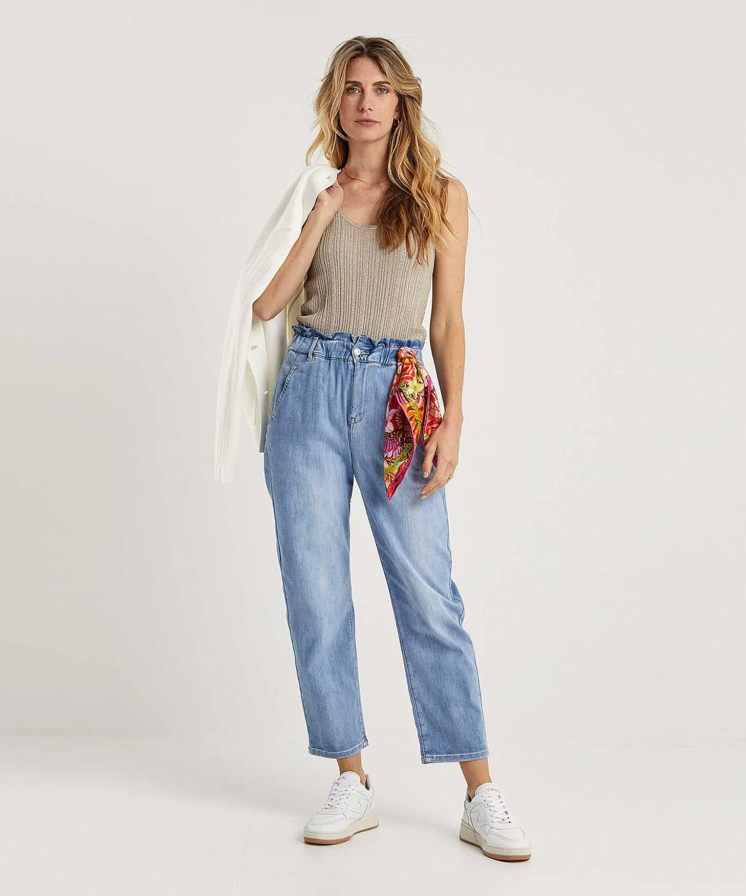 raffaello_rossi_cropped_p_3.webp Cropped Paperbag Jeans Riana*Raffaello Rossi Discount