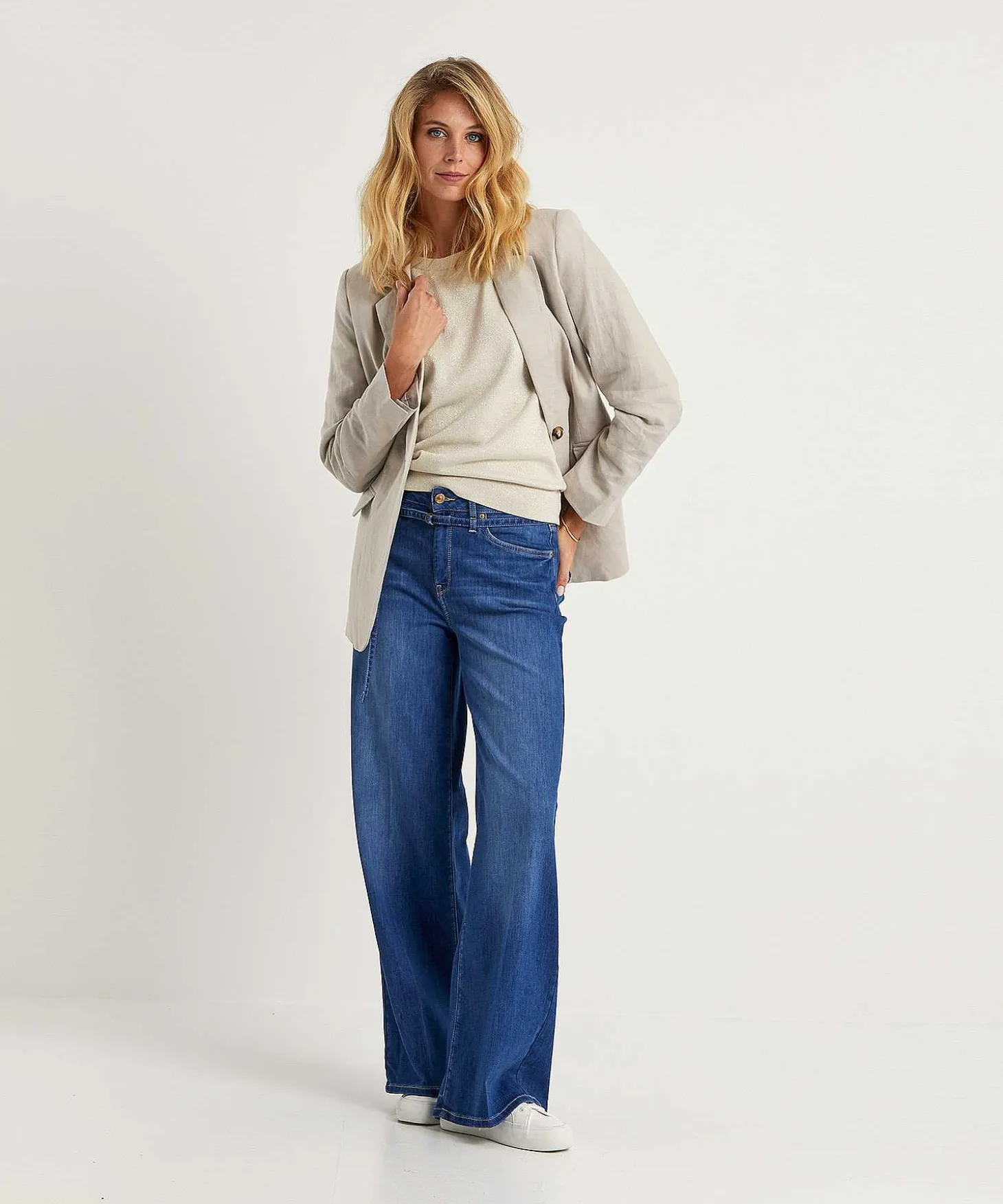raffaello_rossi_wide_leg__1.webp Wide Leg Jeans Belt Sventy B*Raffaello Rossi Online