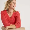 Ribbon Yarn Sweater V-Neck** Flash Sale