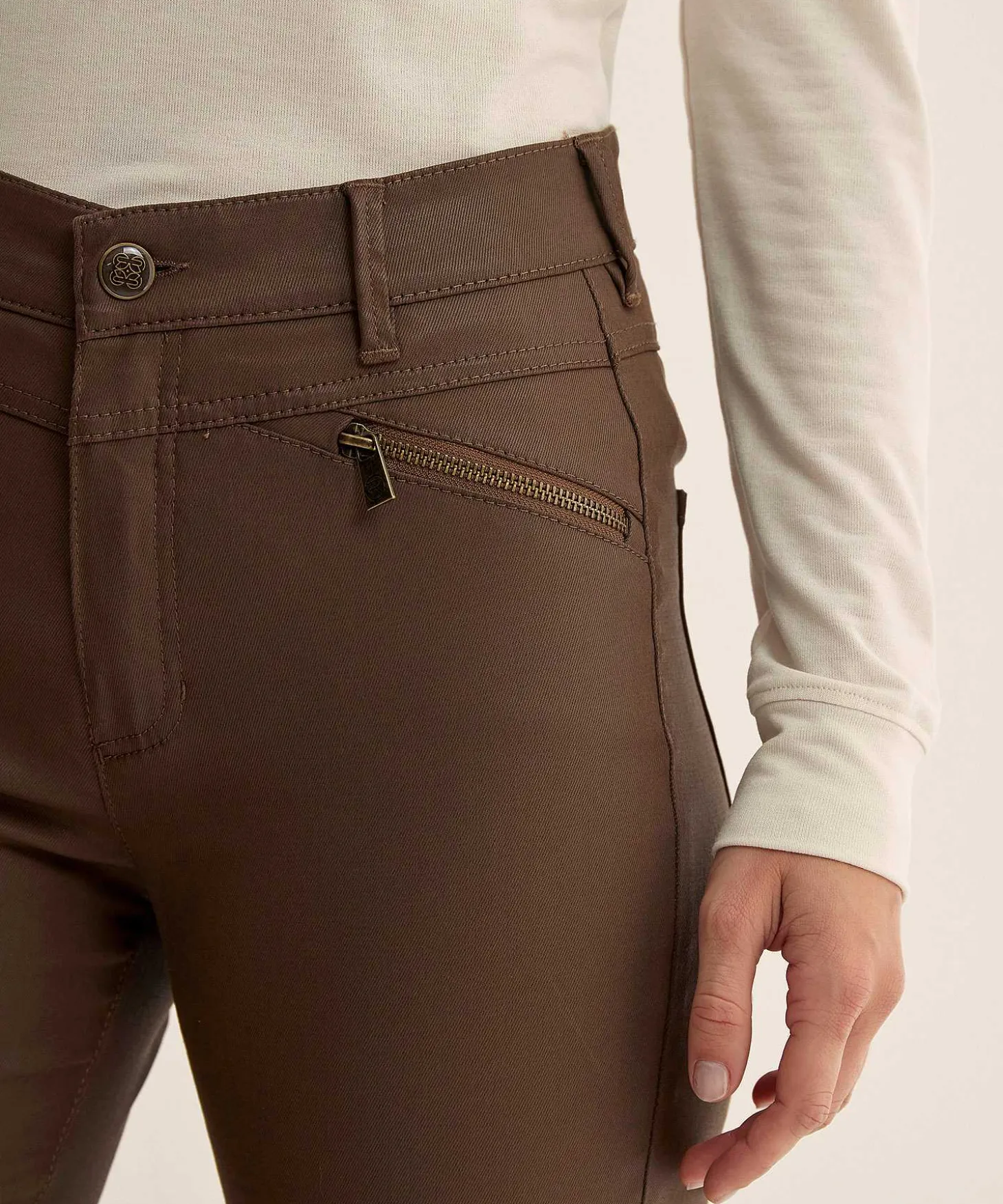 rosner_coated_skinny_pant_0.webp Coated Skinny Pants Zippers Audrey 2*Rosner Best Sale