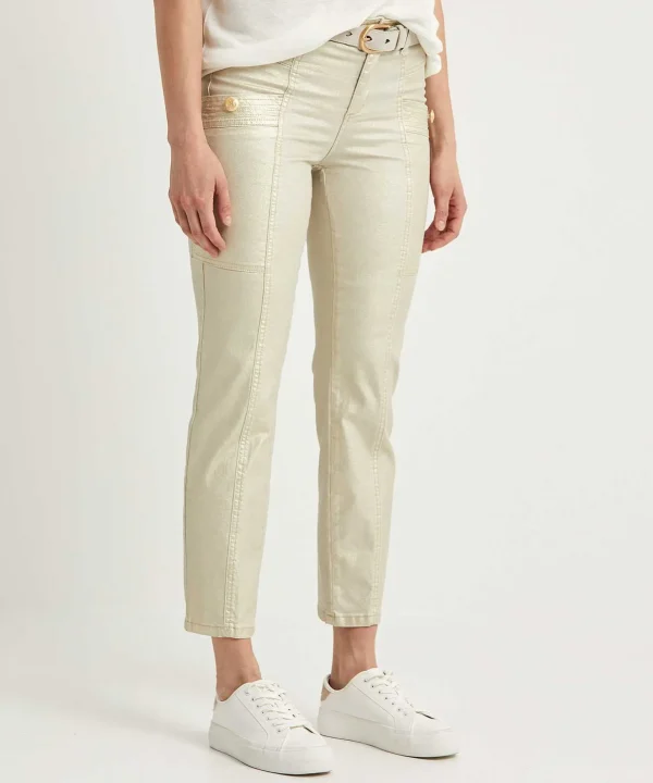 Metallic Cargo Pants Antonia*Rosner Best Sale