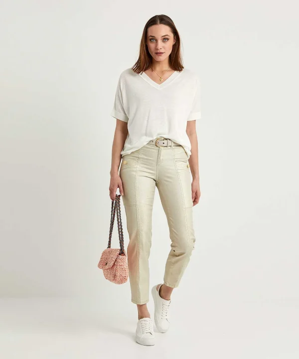 Metallic Cargo Pants Antonia*Rosner Best Sale
