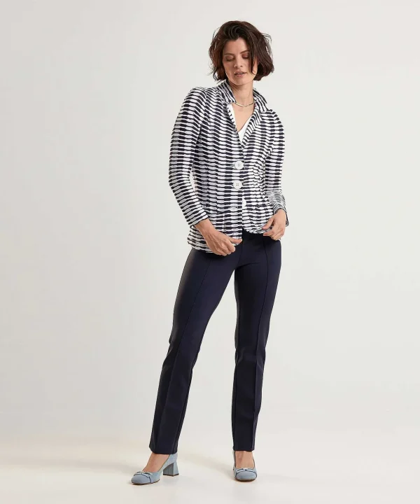 Scuba Pants With Partial Seam Alisa Slim*Rosner Discount